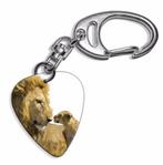 Plectrum ketting of sleutelhanger van een leeuw met welp, Ophalen of Verzenden, Nieuw