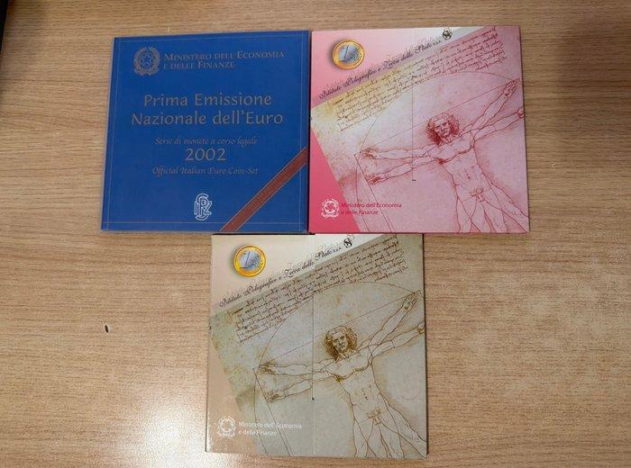 Italië. Year Set (BU) 2002/2005 (3 sets) (Zonder, Postzegels en Munten, Munten | Europa | Euromunten