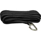 12mm x 12m Landvast met Karabijnhaak Polyester Zwart, Ophalen of Verzenden, Nieuw
