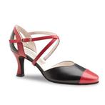Dames Dansschoenen voor Tango, Ballroom en Salsa - Rood en Z, Verzenden, Nieuw