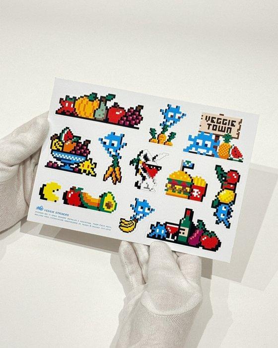 Invader (1969) - Veggie Town, Stickers Sheet (2018), Antiek en Kunst, Kunst | Designobjecten