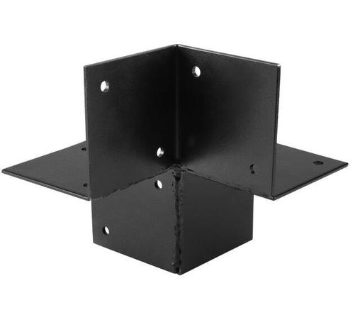 Starx paalverbinder 3-weg hoek open 91 x 91 mm zwart, Doe-het-zelf en Verbouw, Hang- en Sluitwerk, Nieuw, Ophalen of Verzenden