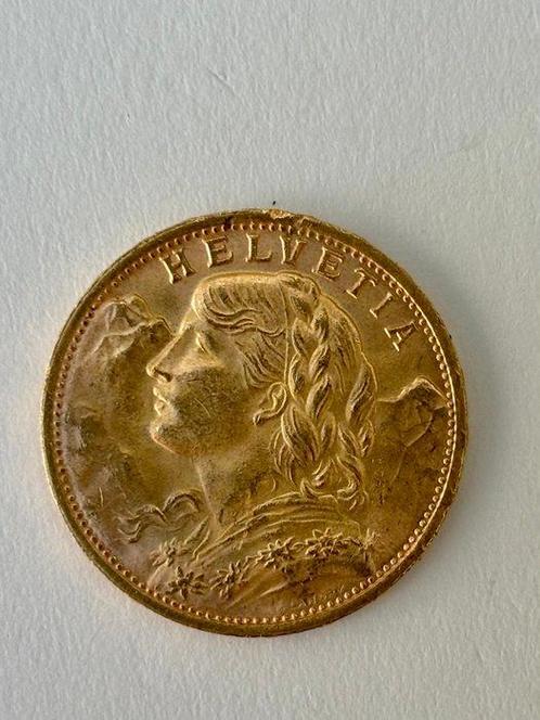 Zwitserland. 20 Francs 1935-B Vreneli, Postzegels en Munten, Munten | Europa | Niet-Euromunten