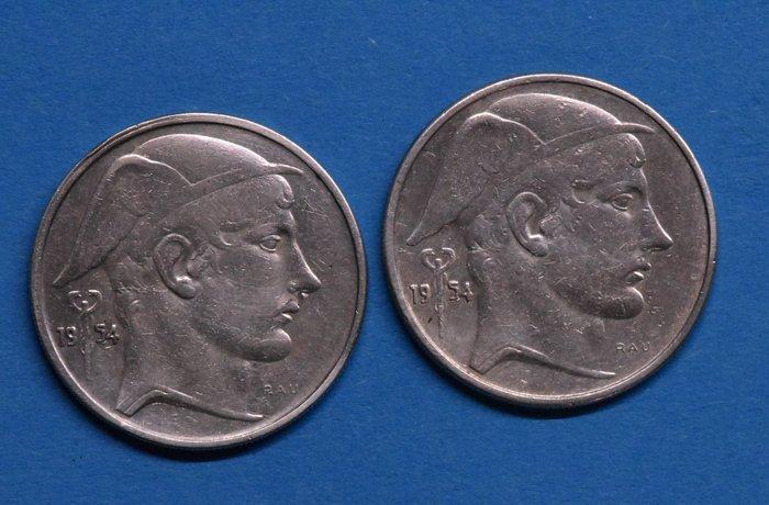 België. Boudewijn I. 20 Frank 1954 Nederlands en Frans, Postzegels en Munten, Munten | Nederland