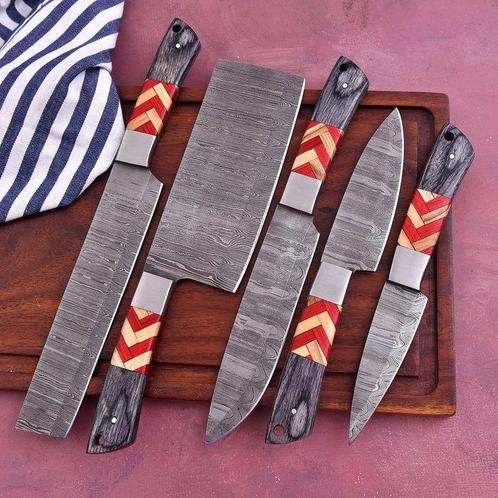 Keukenmes - Chefs knife - Pakka-hout, kruishout en met de, Antiek en Kunst, Antiek | Keukenbenodigdheden