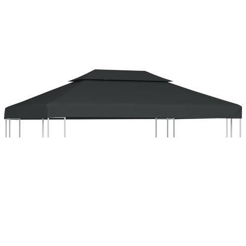 vidaXL Prieeldak 2-laags 4x3m 310 g/m² antracietkleurig, Tuin en Terras, Partytenten, Nieuw, Verzenden