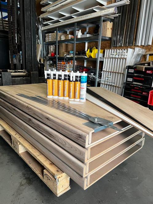Traprenovatieset tot 15 treden - Premium PVC - Kleur 6, Doe-het-zelf en Verbouw, Ladders en Trappen, Nieuw, Ophalen