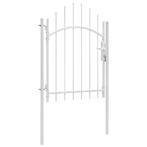 vidaXL Poort 1x2 m staal wit, Tuin en Terras, Tuinpoorten, Verzenden, Nieuw