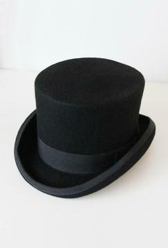 Hoge hoed zwart steampunk tophat 59 zwarte dames heren