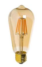 LED Filament - Dimbaar - E27 - ST64 | Amber(goud) Licht 220, Nieuw, Ophalen of Verzenden