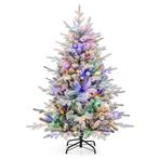 Kerstboom met verlichting - Kunstkerstboom - 135 cm - Met st, Diversen, Kerst, Verzenden, Zo goed als nieuw