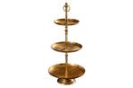 Design taartplateau ORIENT 65cm goud in wild hammer finish, Ophalen of Verzenden, Nieuw