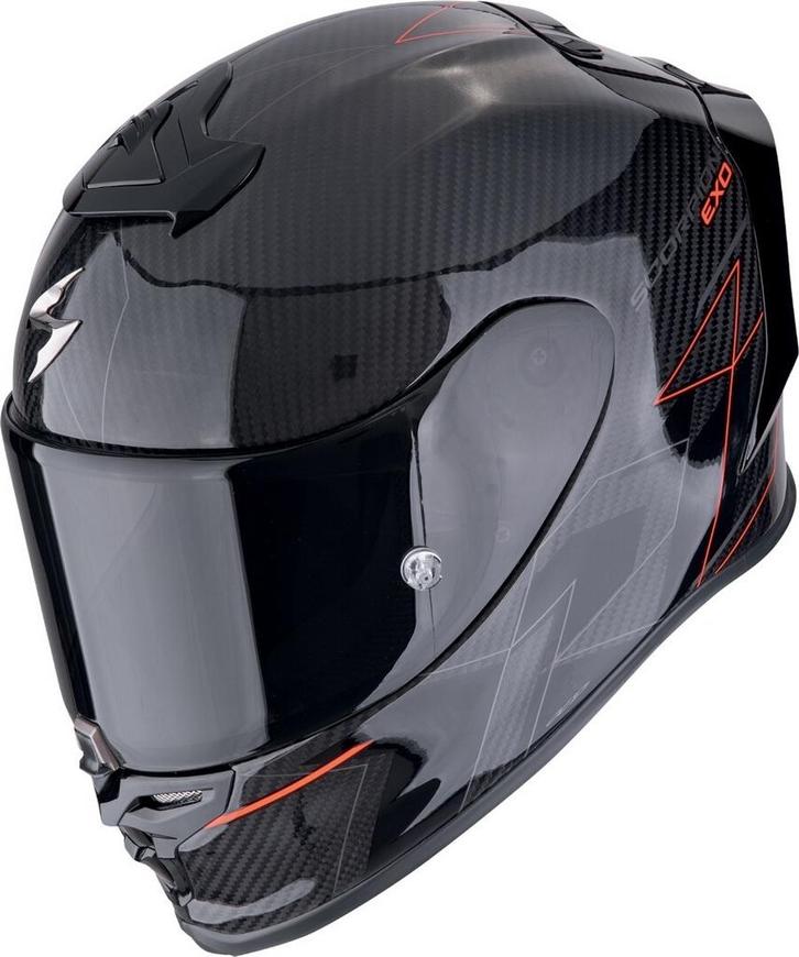 Scorpion EXO-R1 Evo Carbon Air Cynergy Zwart Rood, Motoren, Kleding | Motorhelmen, Nieuw met kaartje, Overige merken, Integraalhelm