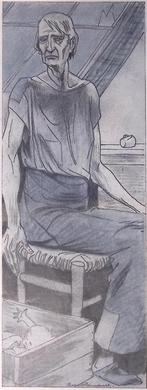 Moeder en kind op spotprent (lijst optie, Lithos), Antiek en Kunst, Kunst | Litho's en Zeefdrukken, Verzenden