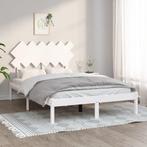 vidaXL Bedframe massief hout wit 120x200 cm, Verzenden, Wit, Nieuw, Twijfelaar