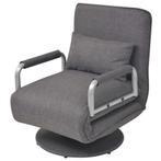 vidaXL Draaistoel en slaapbank 60x75x80 cm lichtgrijs, Huis en Inrichting, Fauteuils, Verzenden, Nieuw