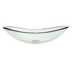 Wastafel wasbak waskom glas 47x30,5x13 cm transparant, Doe-het-zelf en Verbouw, Sanitair, Verzenden, Nieuw