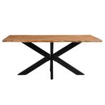 Acaciahouten Eettafel Rechthoek Edge 180x100 cm, Huis en Inrichting, Tafels | Eettafels, Verzenden, Nieuw, Industriële meubels