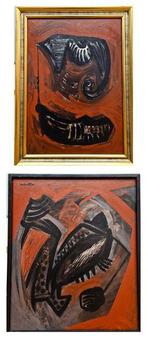 Antonio Villatoro (1949) - Expressionist Abstract Diptych, Antiek en Kunst, Kunst | Schilderijen | Klassiek