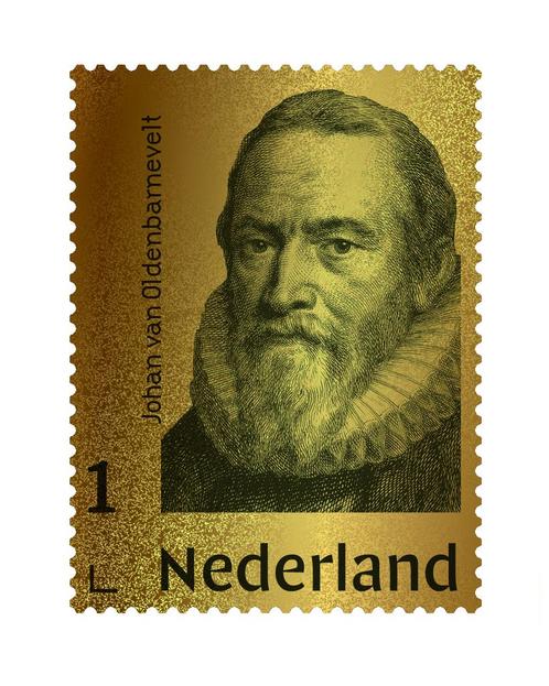 24 karaat Gouden Postzegel Johan van Oldenbarnevelt, Postzegels en Munten, Postzegels | Nederland, Verzenden