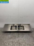 RVS Spoelblad Dubbele Spoelbakken met kraan 183 cm Horeca, Zakelijke goederen, Horeca | Keukenapparatuur, Ophalen of Verzenden