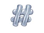 Folie Ballon Hashtag # Holografisch 35cm, Verzenden, Nieuw