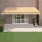 vidaXL Luifel uittrekbaar 5x3 m stof en aluminium geel en, Tuin en Terras, Verzenden, Nieuw