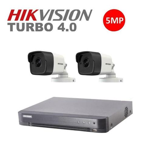 Hikvision Compleet Systeem  5 Megapixel Bullet + 1TB, Audio, Tv en Foto, Videobewaking, Nieuw, Ophalen of Verzenden