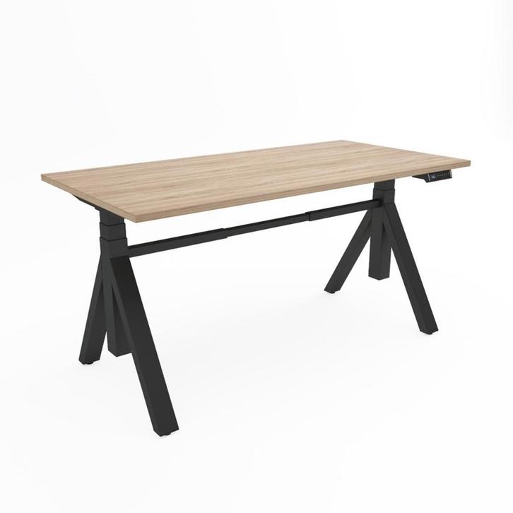 *WOONWINKEL* Elektrisch Zit Sta Bureau V-poot Zwart, Huis en Inrichting, Bureaus, Nieuw, Verzenden