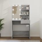 vidaXL Kaptafel met LED-verlichting 74,5x40x141 cm grijs, Huis en Inrichting, Verzenden, Nieuw