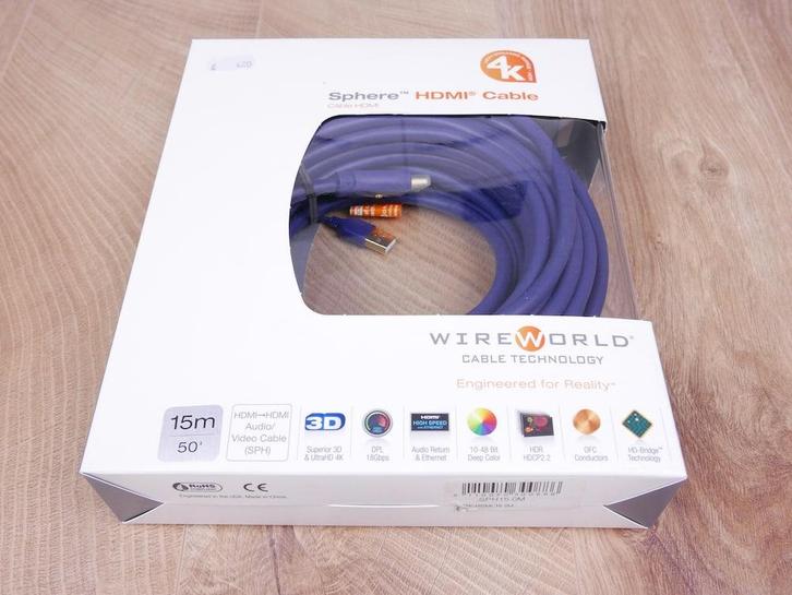 Wireworld Sphere HDMI 2.0 18 Gbps UltraHD 4K Superior 3D dig, Audio, Tv en Foto, Audiokabels en Televisiekabels, Overige kabels
