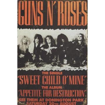 Concert Bord - Guns N Roses Sweet Child O Mine Tour