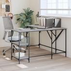 vidaXL Bureau 139x139x75 cm bewerkt hout grijs sonoma, Huis en Inrichting, Bureaus, Verzenden, Nieuw
