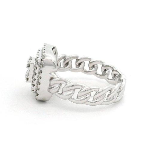 Statement ring - 18 karaat Witgoud - 0.60ct. tw. Diamant, Sieraden, Tassen en Uiterlijk, Antieke sieraden