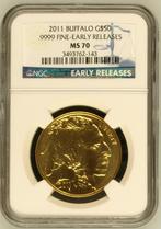 Gouden American Buffalo 1 oz 2011 NGC MS70, Postzegels en Munten, Munten | Amerika, Goud, Losse munt, Verzenden, Midden-Amerika
