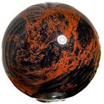 Fine Mahogany Obsidian Sphere Bol - Hoogte: 12.22 cm -
