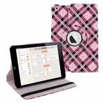 Ipad Mini 1 2 3 roze ruit 360 draai case hoes map