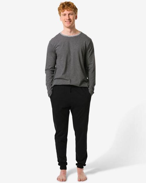 HEMA Herenpyjama strepen zwart, Kleding | Heren, Overige Herenkleding, Nieuw, Verzenden