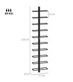 Wandwijnrek van Staal – Verticaal Wijnrek voor 10 Flessen, Huis en Inrichting, Verzenden, Nieuw