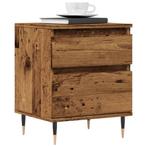 vidaXL Nachtkastjes 2 st 40x35x50 cm bewerkt hout oud, Verzenden, Nieuw, Hout