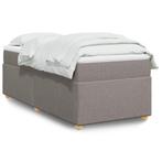 vidaXL Boxspring met matras stof taupe 80x200 cm, Huis en Inrichting, Slaapkamer | Bedden, Eenpersoons, Verzenden, Nieuw, 80 cm