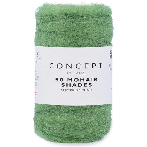Katia Concept 50 Mohair Shades - 23 mintgroen - Mohair Gar, Hobby en Vrije tijd, Breien en Haken, Ophalen of Verzenden