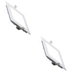 LED Downlight Slim 2 Pack - Inbouw Vierkant 3W - Helder/Koud, Huis en Inrichting, Lampen | Spots, Metaal of Aluminium, Nieuw, Ophalen of Verzenden