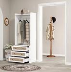 Witte Boho Kledingkast met 3 Lades – 70×48×180 cm, Stabiel, Huis en Inrichting, Verzenden, Nieuw
