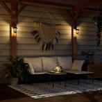 vidaXL Wandlantaarns voor buiten 2 st solar wit, Tuin en Terras, Buitenverlichting, Zonne-energie, Kunststof, Verzenden, Staande lamp