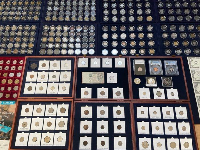 Wereld. Lot de 369 Monnaies du monde dont 15 Argent et 5 kgs, Postzegels en Munten, Munten | Europa | Niet-Euromunten