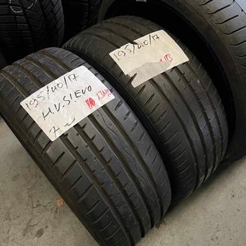 2 x Hankook Ventus S1 Evo 195-40-17 Zomerbanden 7mm beschikbaar voor biedingen