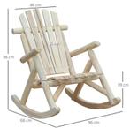 Houten Tuinschommelstoel – Fauteuil met Hoge Rugleuning, Tuin en Terras, Verzenden, Nieuw