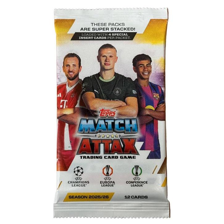 Topps Match Attax UCL 2025/2026 Booster Pack, Hobby en Vrije tijd, Verzamelkaartspellen | Overige, Nieuw, Verzenden
