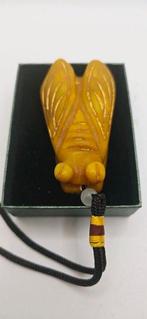 Natuurlijke jade Cigarra amulet, vrij oud - Amulet - Amulet